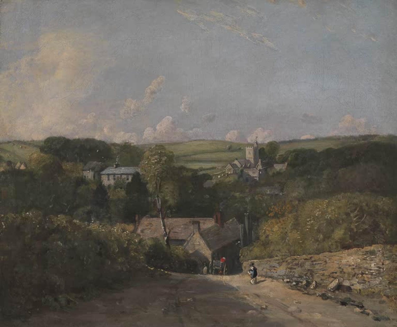Osmington Village Kunstdruck von John Constable Dorflandschaft