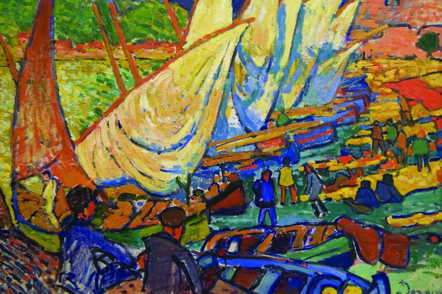 Kunstdruck:
Fischerboote in Collioure von André Derain