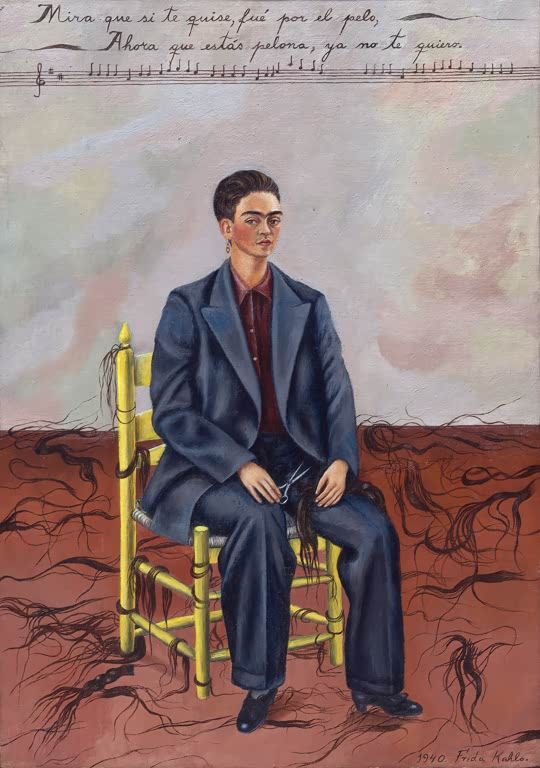 Selbstbildnis mit abgeschnittenem Haar | Frida Kahlo