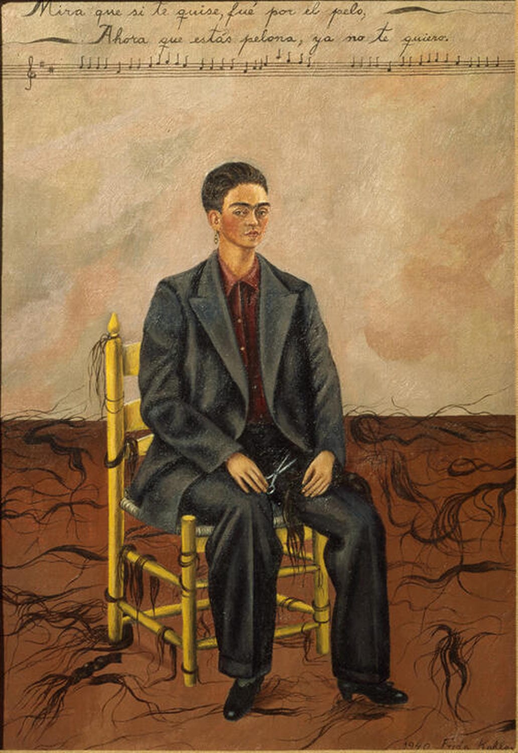 Frida Kahlos "Selbstbildnis mit abgeschnittenem Haar“ (1940) als hochwertiger Kunstdruck – ein ikonisches Werk über Identität, Selbstbestimmung und emotionale Befreiung. Jetzt entdecken!