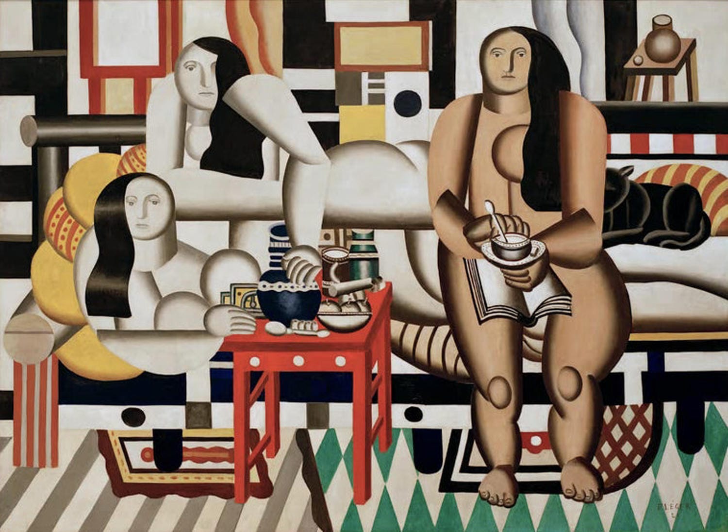 "Das große Frühstück" von Fernand Léger – kubistische Darstellung einer Essensszene mit kräftigen Farben.