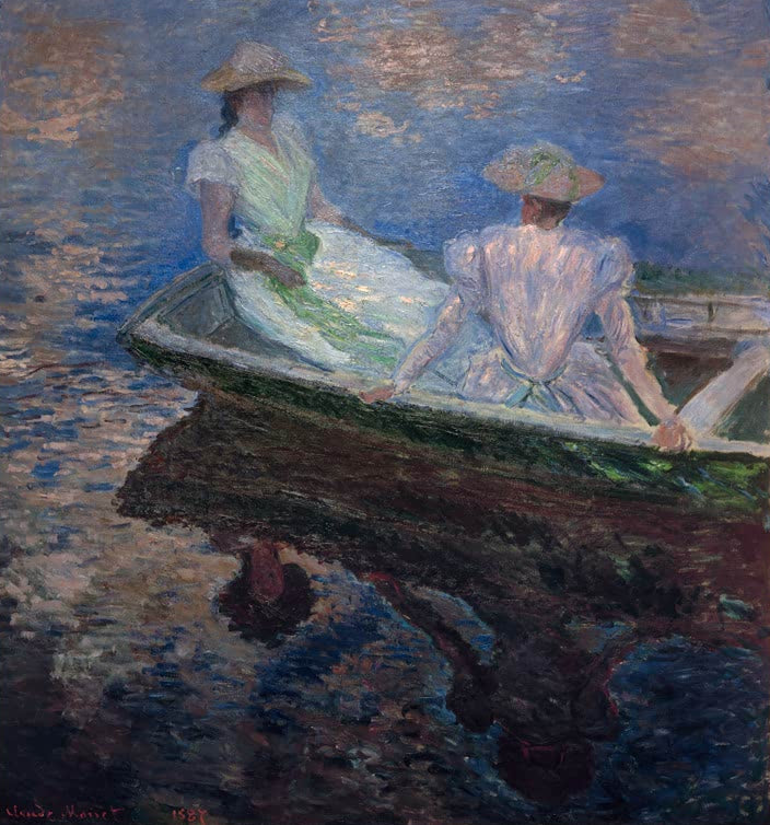 Im Boot als impressionistischen Kunstdruck von Claude Monet kaufen