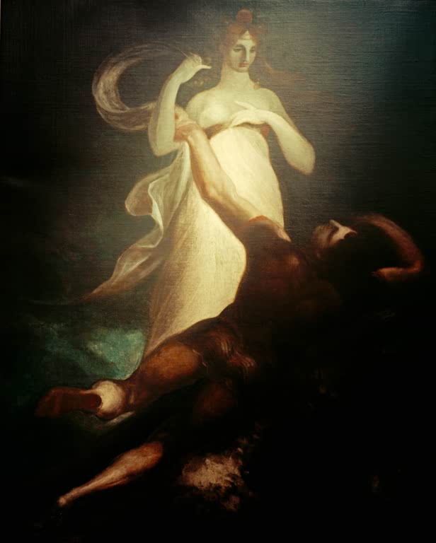 Kunstdruck des Gemäldes Odysseus und Leukothéa von Johann Heinrich Füssli
