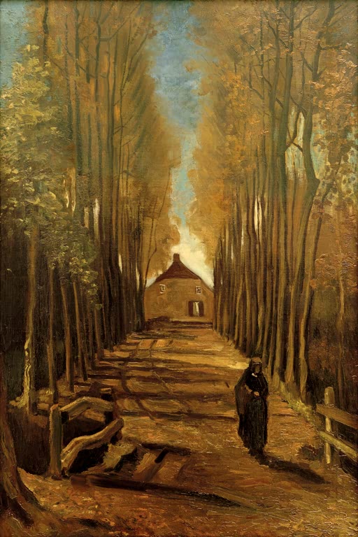 Pappelallee im Herbst von Vincent van Gogh