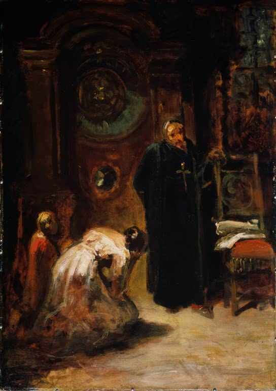 Die Beichte | Carl Spitzweg