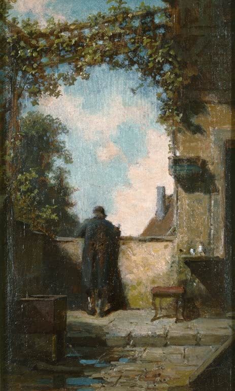 Alter Herr auf der Terrasse | Carl Spitzweg
