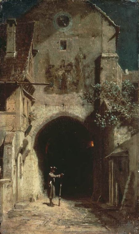Gähnende Schildwache | Carl Spitzweg
