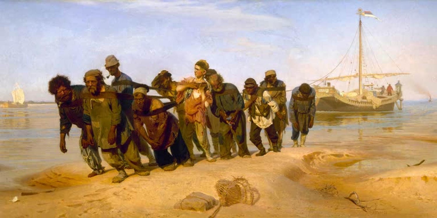 Die Wolgatreidler | Ilja Repin