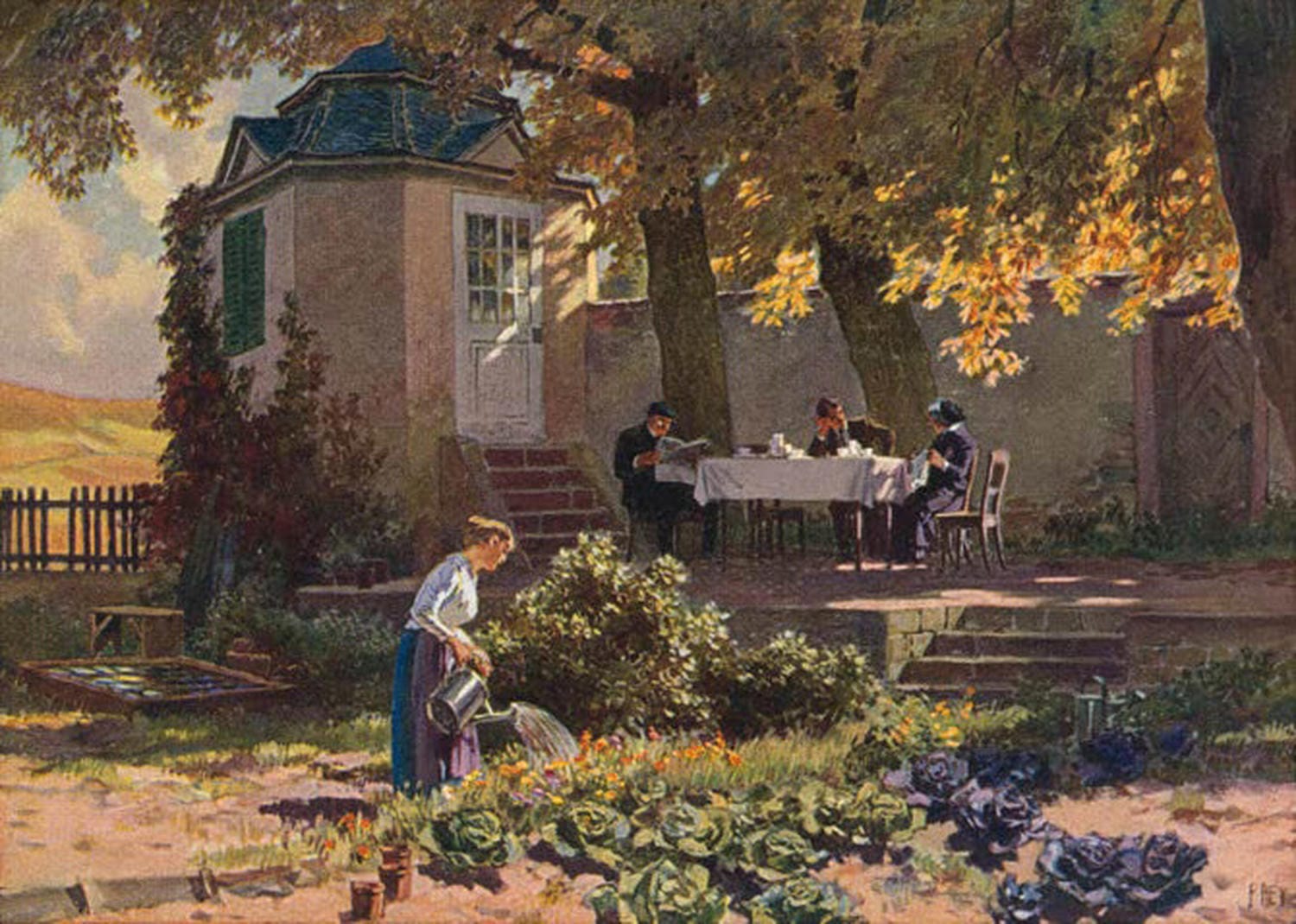 Goldner Herbst von Paul Hey, herbstliche Landschaft mit warmen Farben und stimmungsvoller Atmosphäre