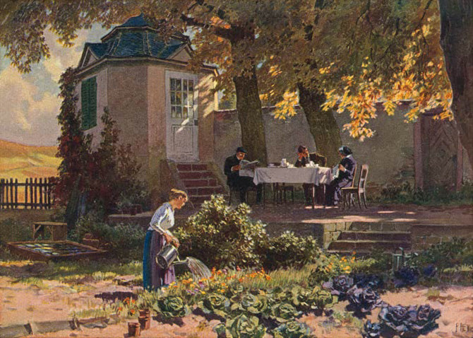 Goldner Herbst von Paul Hey, herbstliche Landschaft mit warmen Farben und stimmungsvoller Atmosphäre