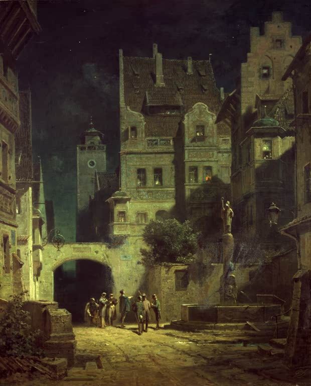 Ständchen im Mondschein | Carl Spitzweg