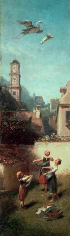 Der Klapperstorch | Carl Spitzweg