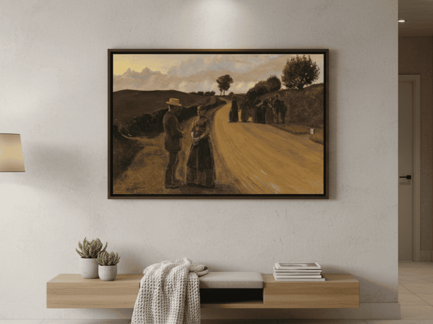 Abendliches Treffen auf einer Straße | Fritz Syberg