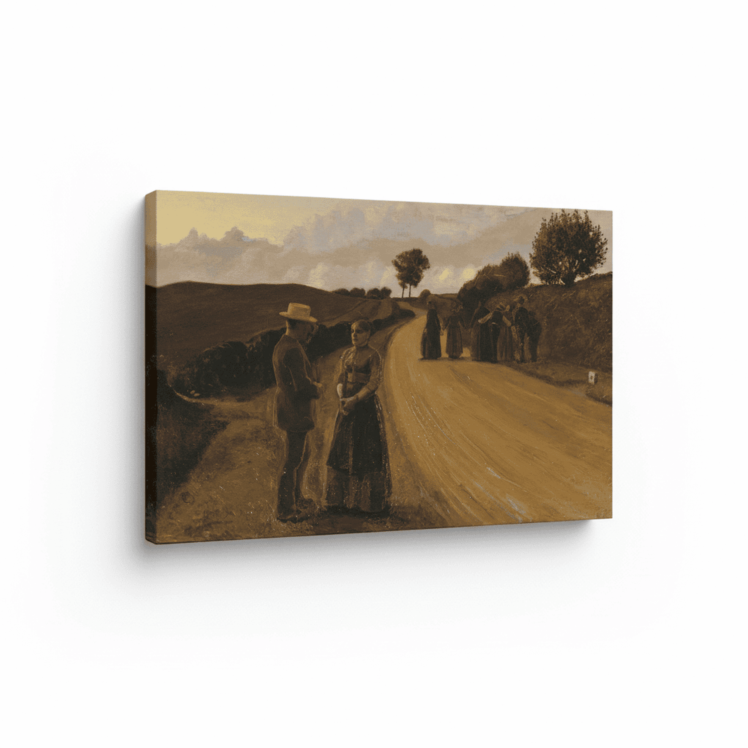 Abendliches Treffen auf einer Straße | Fritz Syberg