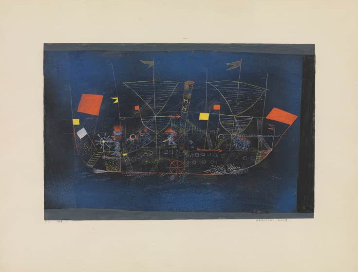 Kunstdruck „Abenteuer-Schiff“ von Paul Klee

