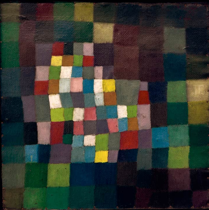 Kunstdruck „Abstract mit Bezug auf einen blühenden Baum“ von Paul Klee mit abstrakter Darstellung eines blühenden Baumes