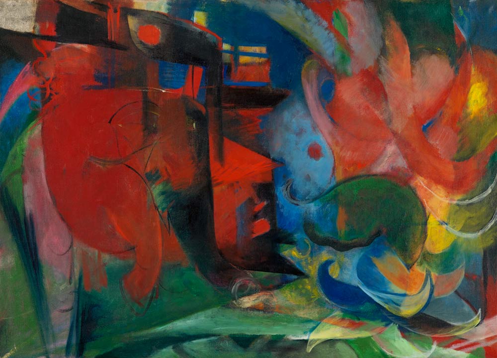 Kunstdruck Abstrakte Formen II von Franz Marc als hochwertiger Kunstprint