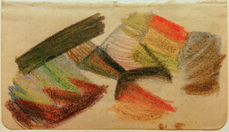 Kunstdruck des Gemäldes „Abstrakte Formen“ von August Macke. Hochwertig in Deutschland von Hand gefertigt, erhältlich als Poster oder Leinwand und optional gerahmt.
