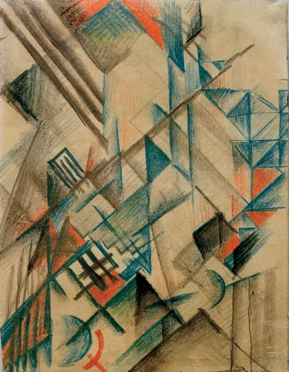 Kunstdruck des Werks „Abstrakte Formen II“ von August Macke. Hochwertig in Deutschland von Hand gefertigt, erhältlich als Poster oder Leinwand und optional gerahmt.