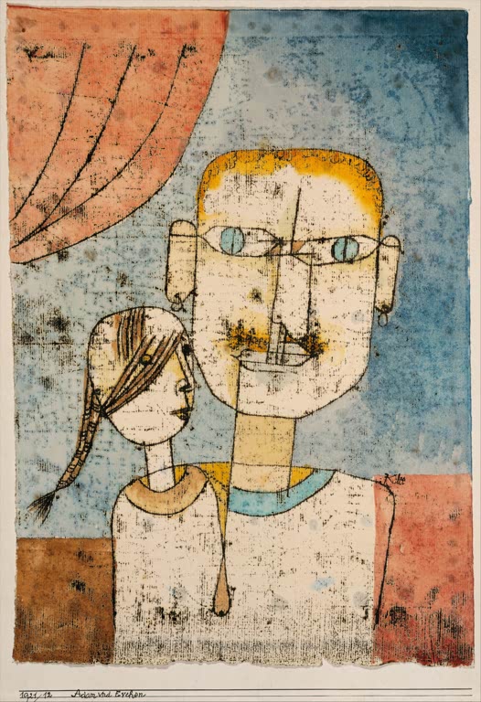 Kunstdruck „Adam und Evchen“ von Paul Klee, handgefertigt in Deutschland