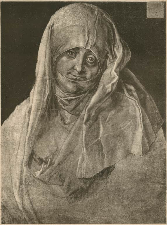 Kunstdruck des Gemäldes „Agnes Dürer“ von Albrecht Dürer. Hochwertiger Fine-Art-Druck, in Deutschland per Hand gefertigt, auf Leinwand oder als Poster erhältlich.