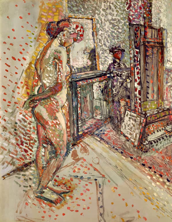 Kunstdruck des Gemäldes „Akt im Atelier“ (1905) von Henri Matisse, in Deutschland von Hand gefertigt, erhältlich als Leinwand oder Poster, optional gerahmt.