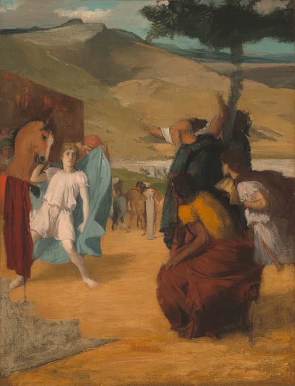 Kunstdruck von „Alexander und Bukephalos“ von Edgar Degas, handgefertigt in Deutschland als Leinwand oder Poster erhältlich