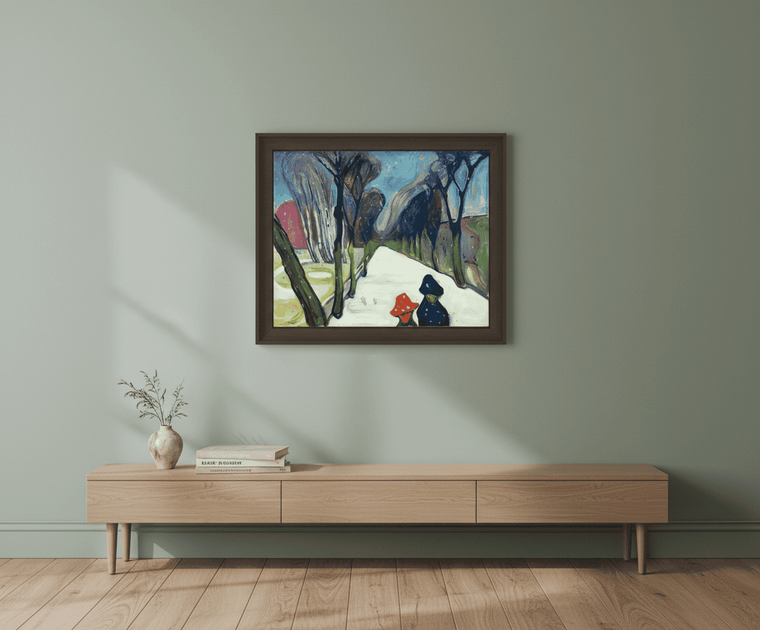 Allee im Schneegestöber | Edvard Munch