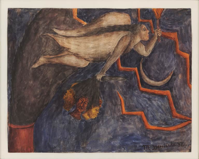 Kunstdruck „Allegorie der Freiheit“ von María Izquierdo mit symbolischer Figurendarstellung