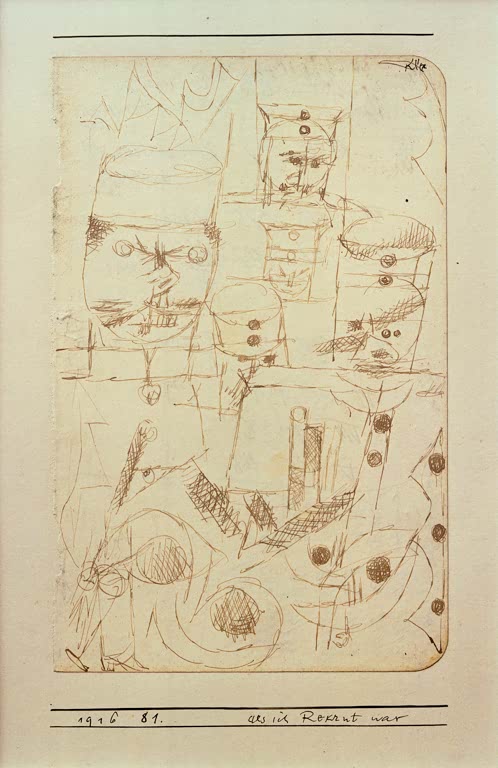 Kunstdruck „Als ich Rekrut war“ von Paul Klee, handgefertigt in Deutschland