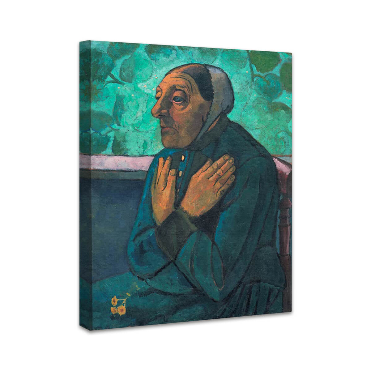 Alte Bäuerin mit auf der Brust gekreuzten Händen | Paula Modersohn-Becker