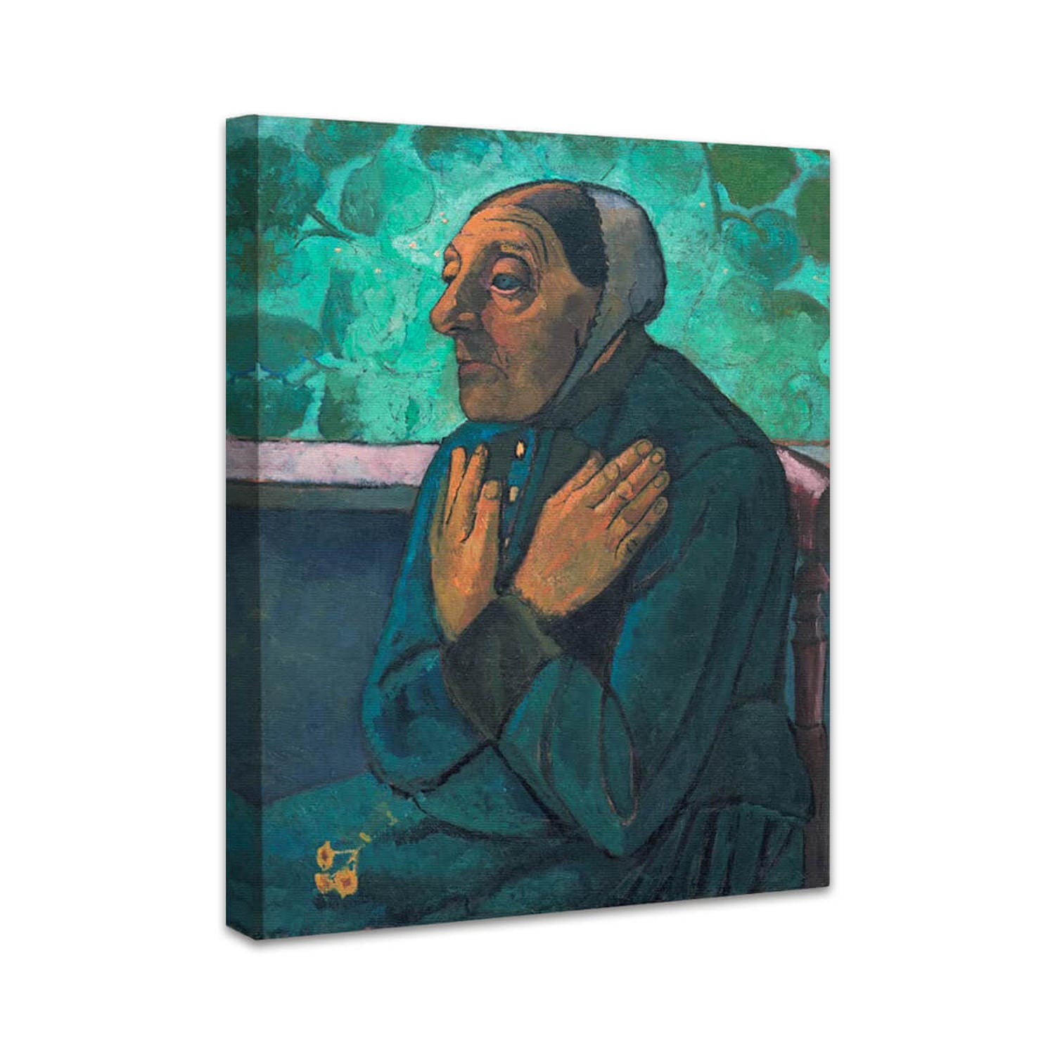 Alte Bäuerin mit auf der Brust gekreuzten Händen | Paula Modersohn-Becker