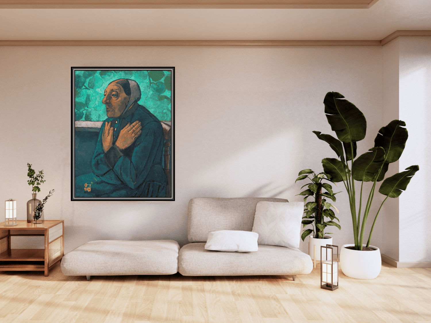 Alte Bäuerin mit auf der Brust gekreuzten Händen | Paula Modersohn-Becker