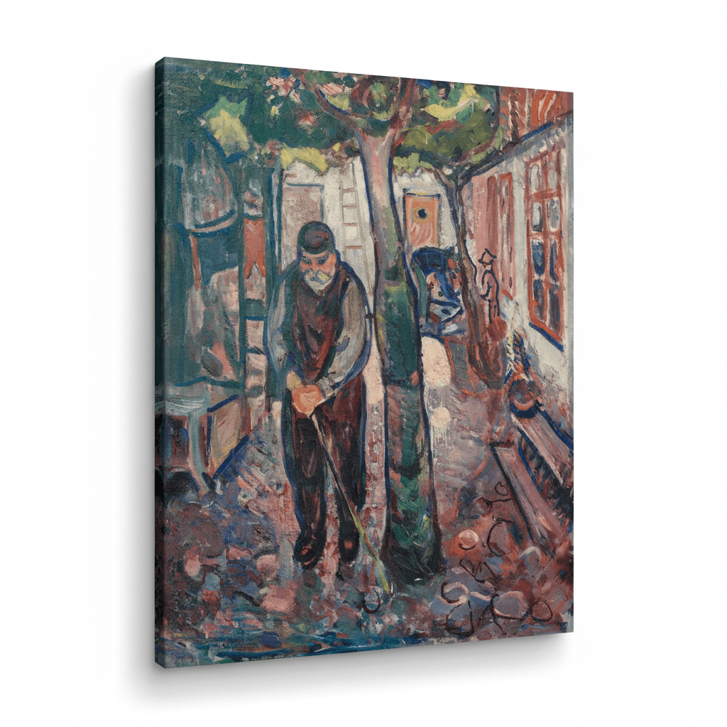 Alter Mann in Warnemünde | Edvard Munch