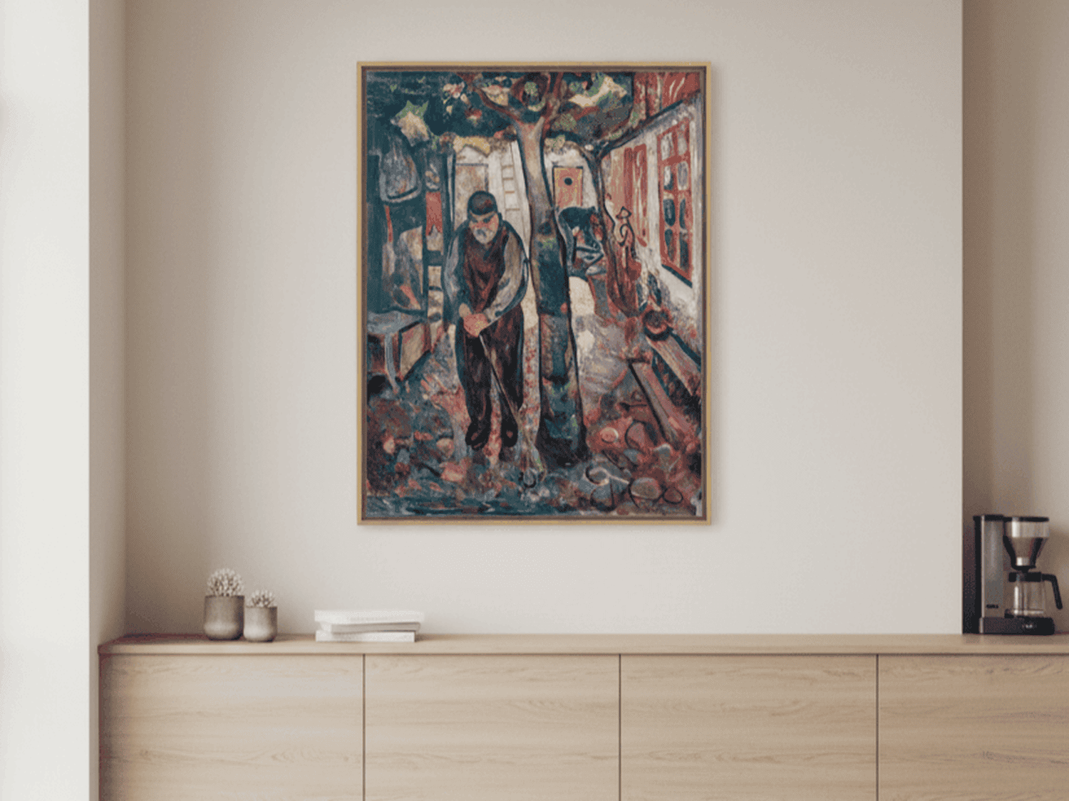 Alter Mann in Warnemünde | Edvard Munch