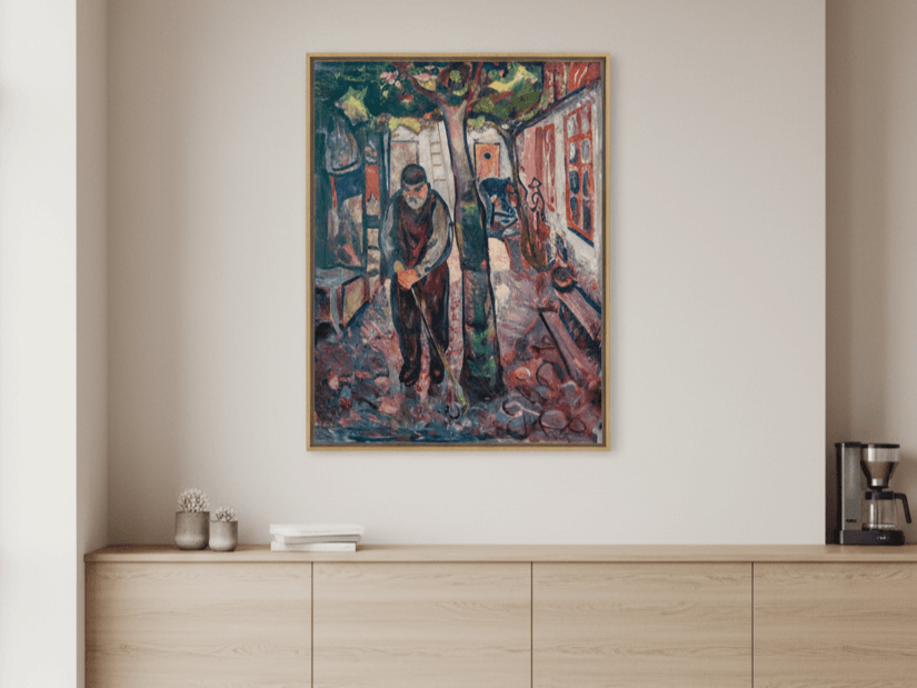 Alter Mann in Warnemünde | Edvard Munch