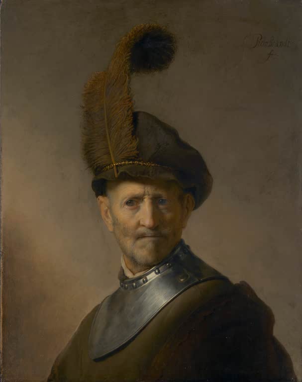 Kunstdruck „Alter Mann in Militärkleidung“ von Rembrandt van Rijn
