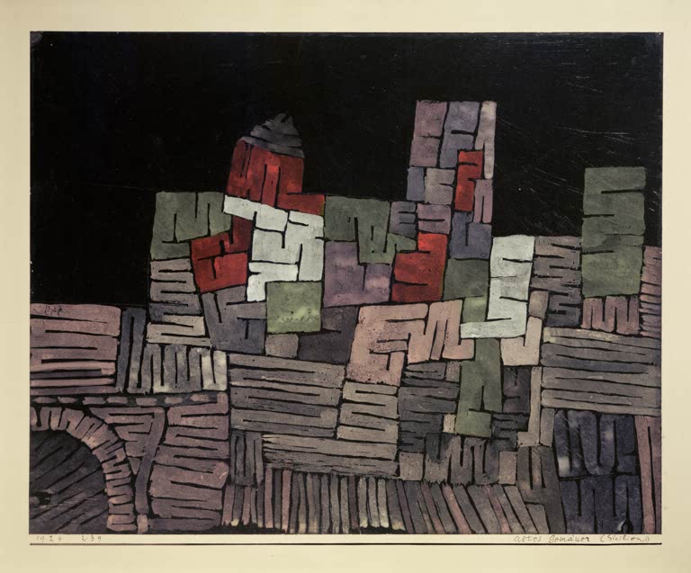 Kunstdruck „Altes Gemäuer, Sizilien“ von Paul Klee, handgefertigt in Deutschland