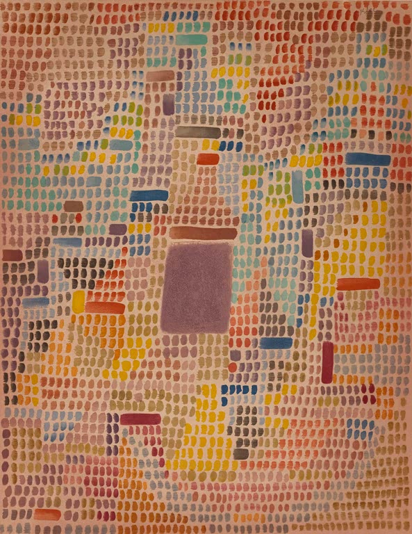 Kunstdruck „Am Eingang“ von Paul Klee mit abstrakter Komposition und geometrischen Formen