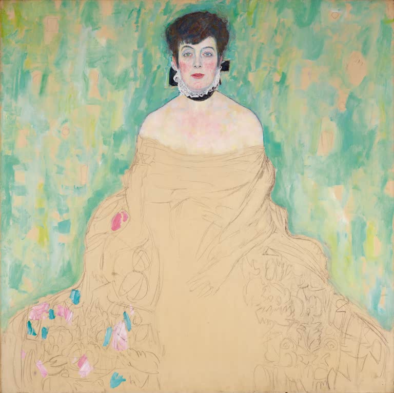 Kunstdruck von „Amalie Zuckerkandl“ von Gustav Klimt mit elegantem Porträt und charakteristischer Jugendstil-Ästhetik. In Deutschland von Hand gefertigt, als Leinwand oder Poster erhältlich.