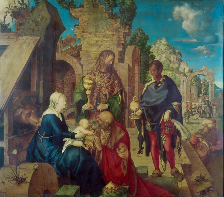 Kunstdruck „Anbetung der Könige“ von Albrecht Dürer