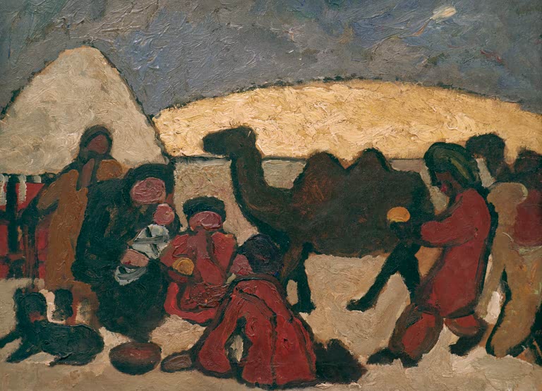 Kunstdruck von Anbetung der Könige (I) von Paula Modersohn-Becker – eindrucksvolle Darstellung der biblischen Szene als hochwertiger Kunstdruck.