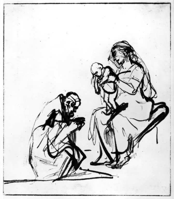Kunstdruck „Anbetung der Könige“ von Rembrandt van Rijn