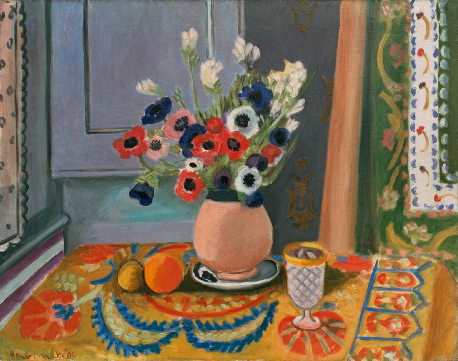 Anemonen in einer Tonvase | Henri Matisse