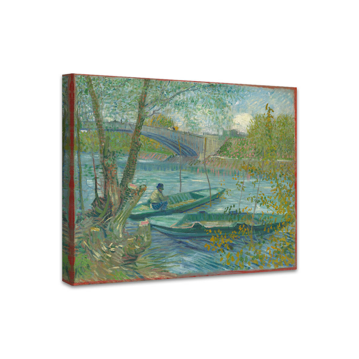 Angeln im Frühling, die Pont de Clichy (Asnières) | Vincent van Gogh