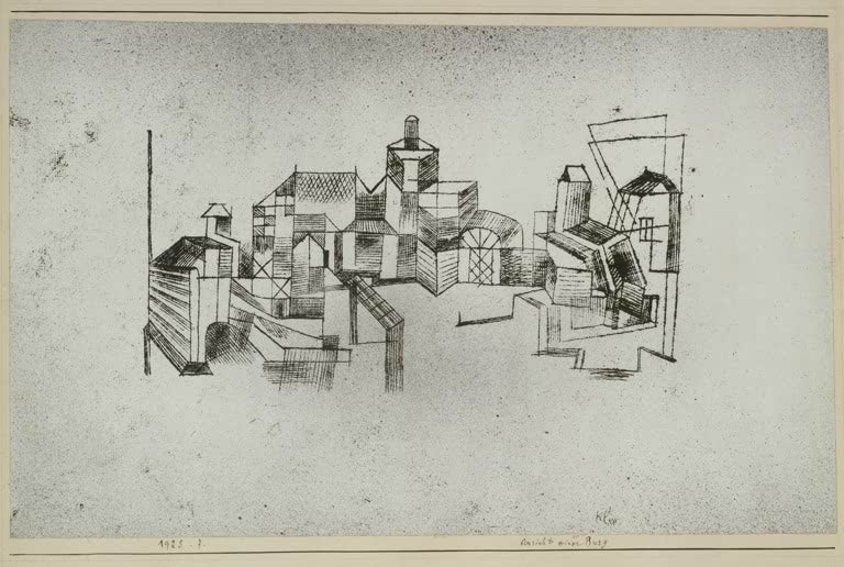 Kunstdruck „Ansicht einer Festung“ von Paul Klee