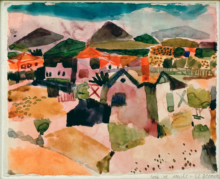 Kunstdruck „Ansicht v. St. Germain“ von Paul Klee