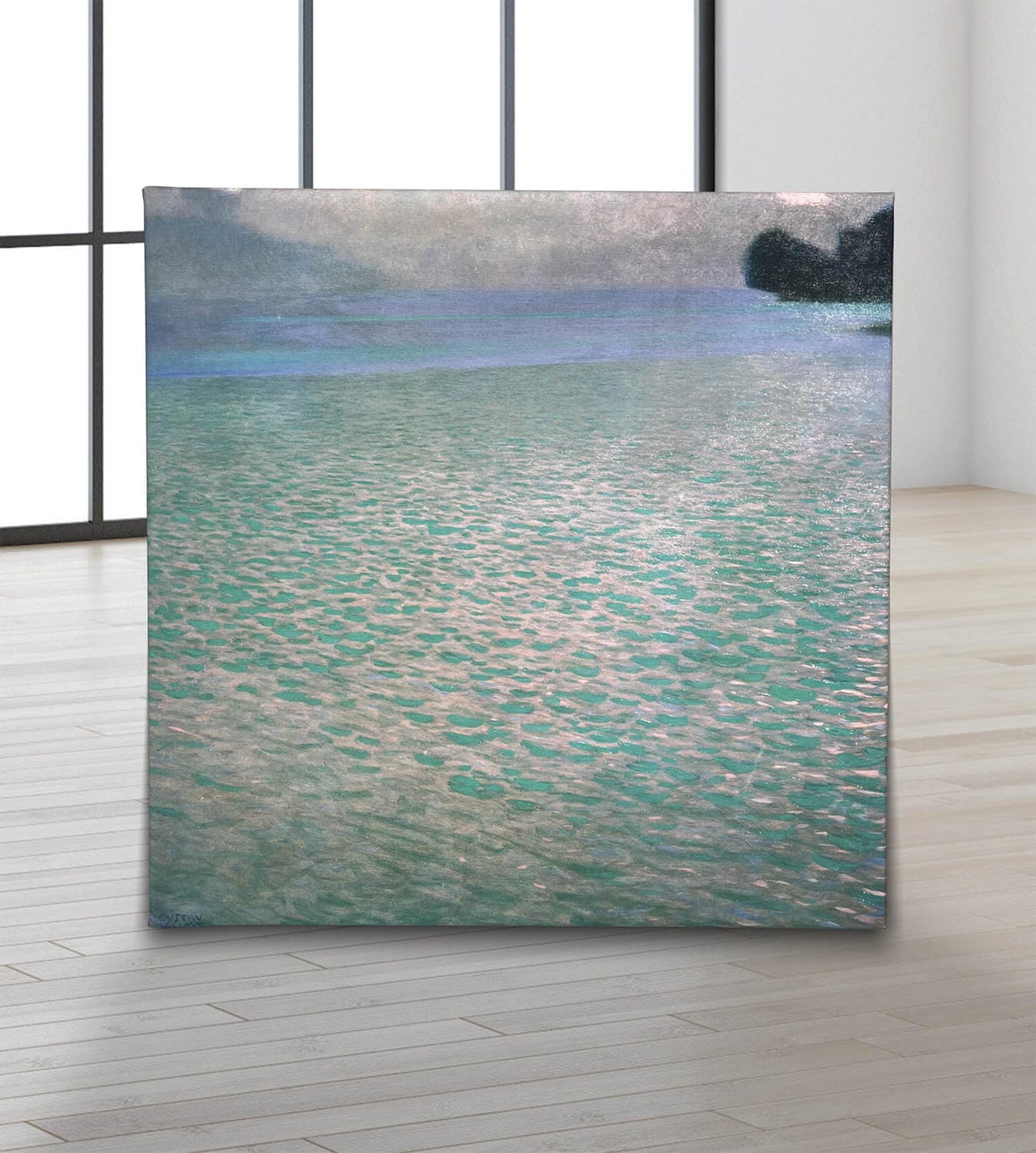 Am Attersee | Gustav Klimt 50 x 50 cm als Leinwand auf Keilrahmen