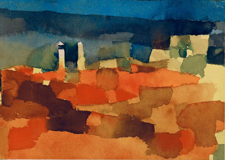 Kunstdruck „Auf eine Scizze aus Sidibusaid zurückgreifend“ von Paul Klee, handgefertigt in Deutschland