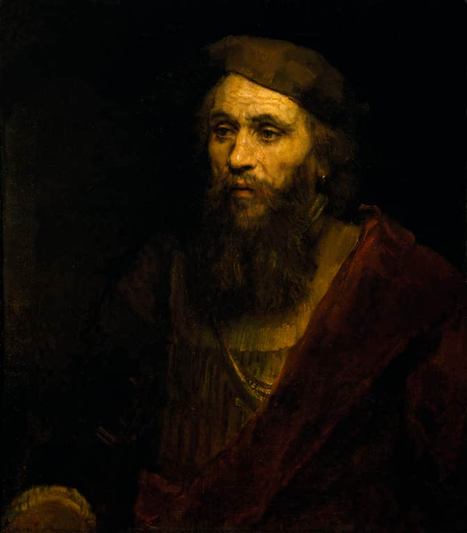 Kunstdruck „Bärtiger Mann mit Mütze“ von Rembrandt van Rijn